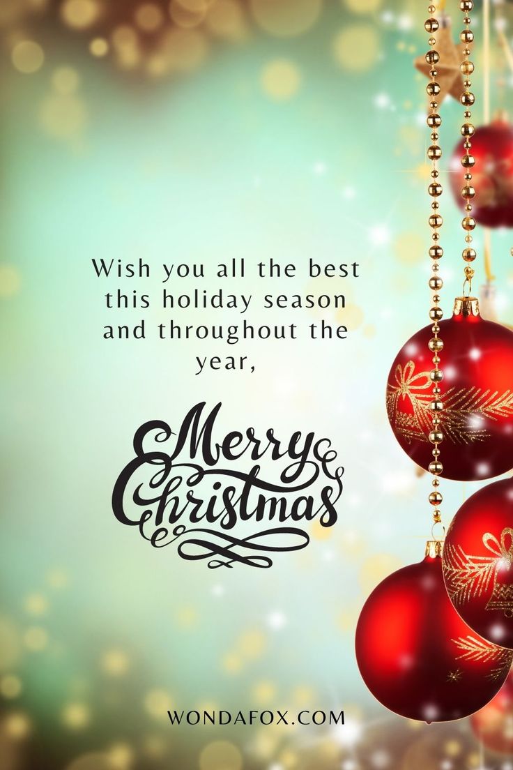 Wishing you a magical and blissful holiday season. Have a Merry Christmas!