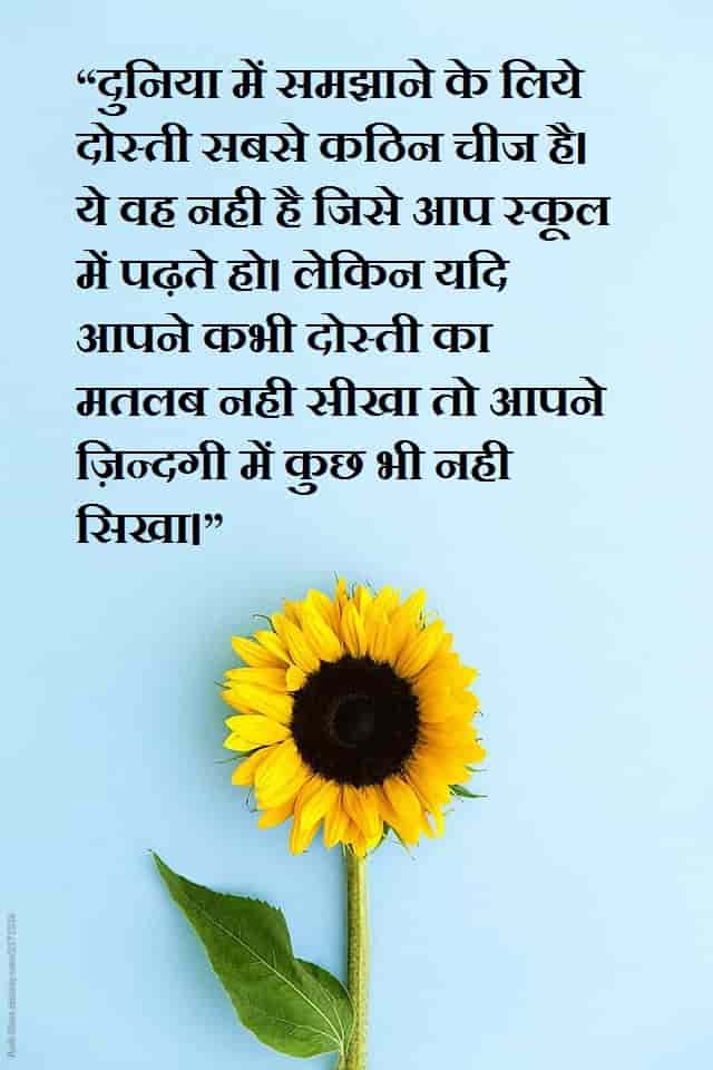 friendship-quotes-in-hindi-with-sunflower