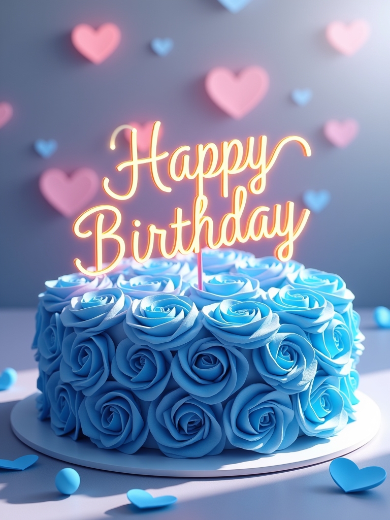 Emotional birthday greeting with candles