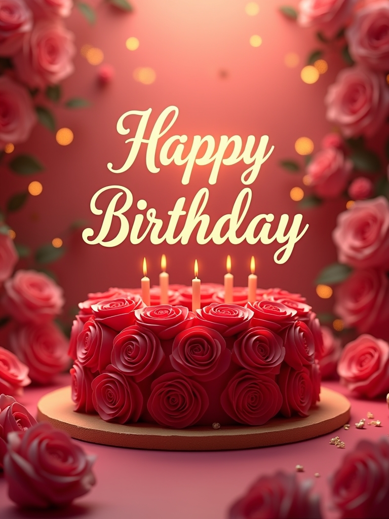 Emotional birthday message with flowers