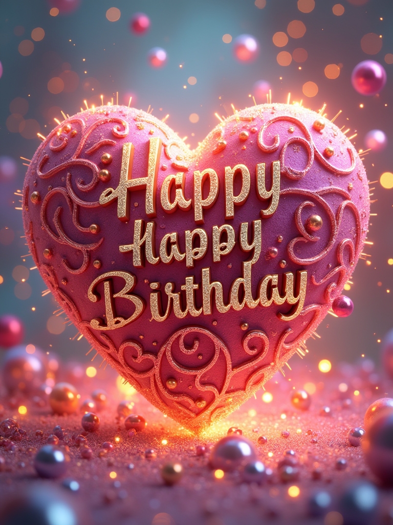 Birthday wish with beautiful sunset background