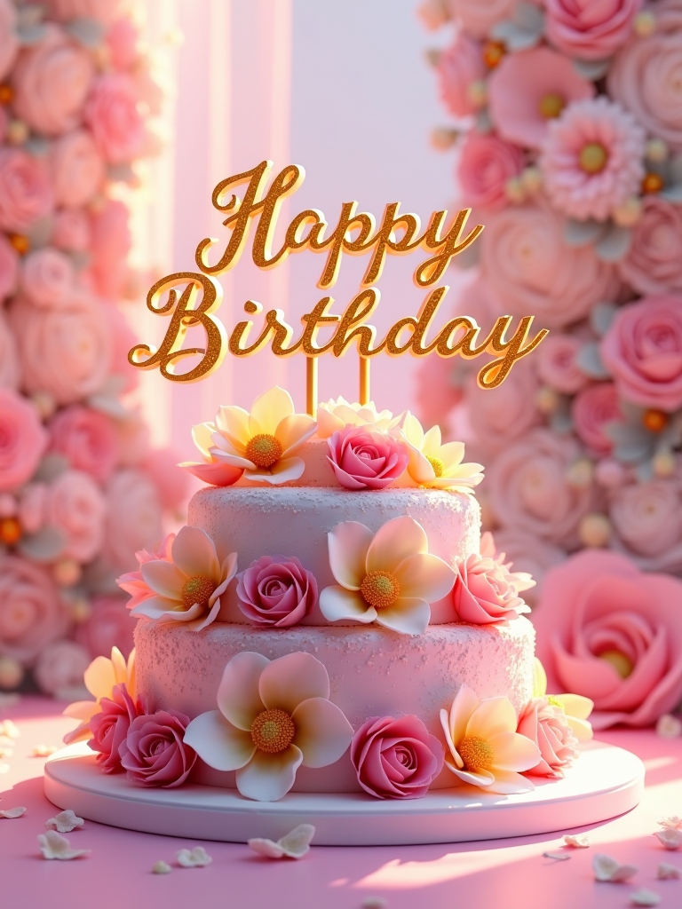 Touching birthday greeting with heartfelt words