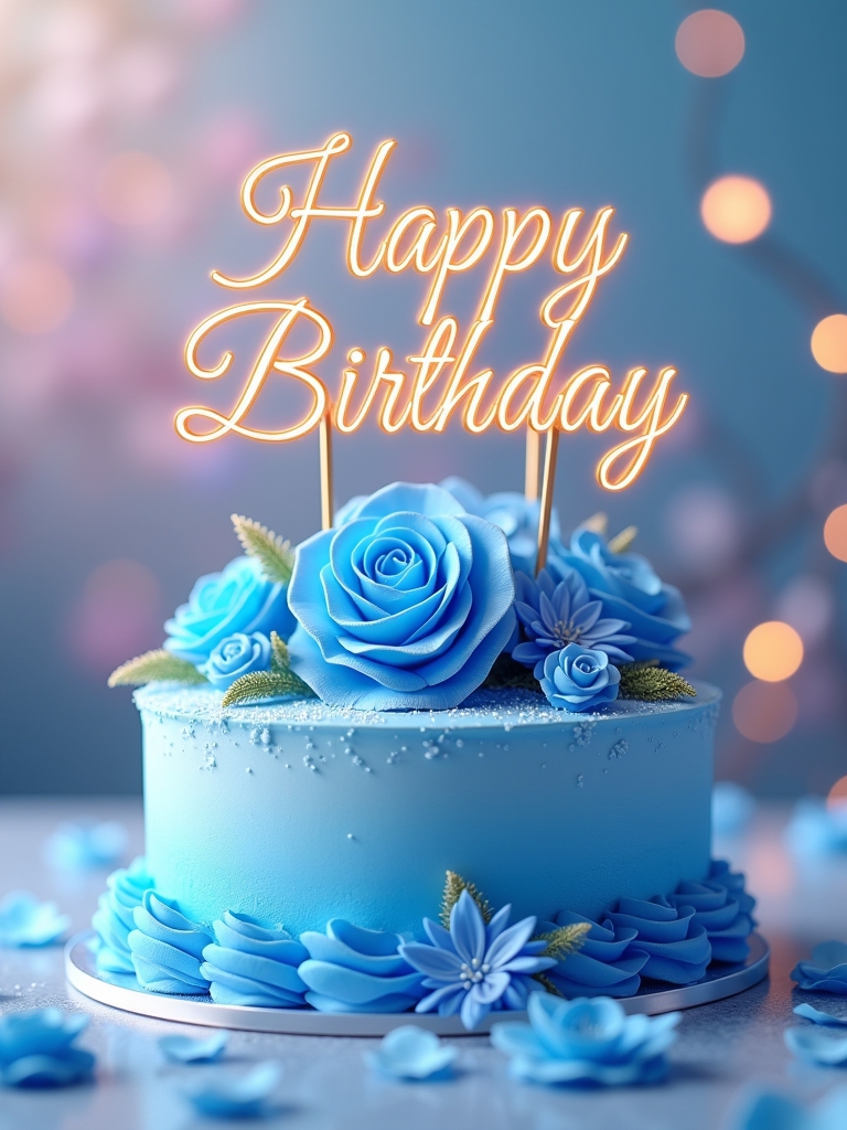 Emotional birthday wish with heart-shaped balloons